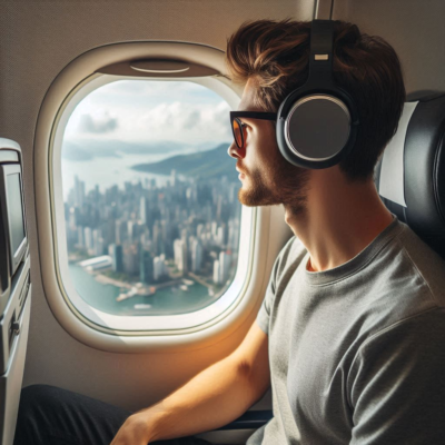 Noise-Cancelling Headphones for Airplane Travel